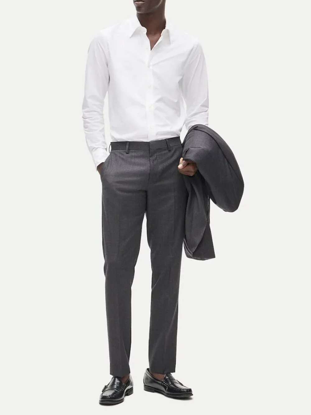 J. Crew Gray Ludlow Slim Suit Pant in Italian Wool W32 L30